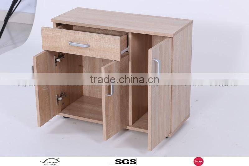 2016 modern Perfect and good quality wooden drawer storage cabinet with 2doors