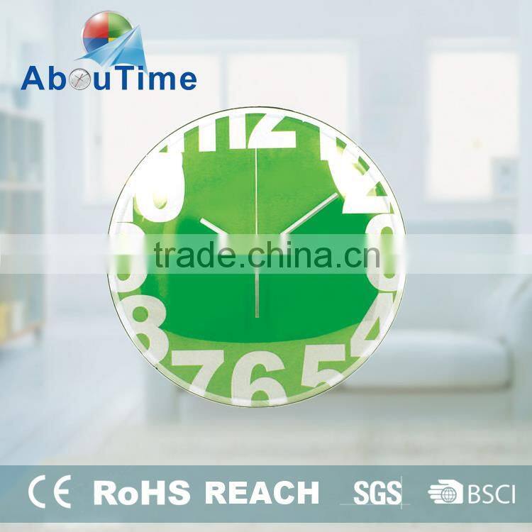 2016 quality and low overhead clock tempered glass