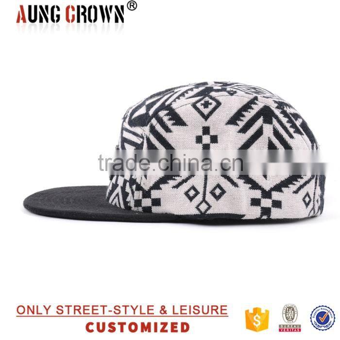 fashion design custom 5 panel camp hat