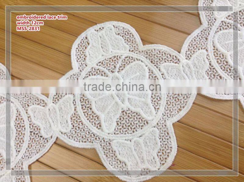 the new fashion bag polyester 12cm width lace trimming
