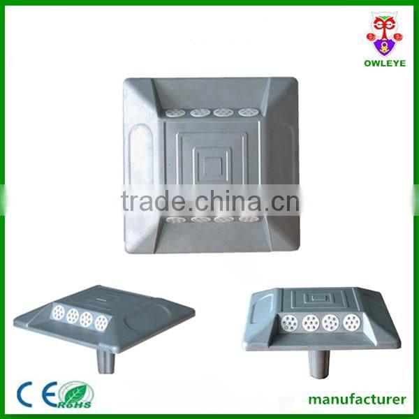 Yellow Reflective Square Aluminium Cat Eyes Road Stud For KSA Market