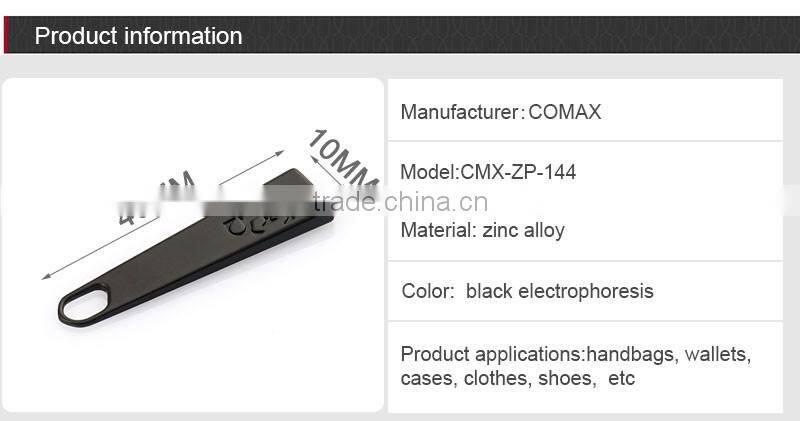 Gunmetal 40mm Strong Metal Bag Slider Zip Pullers