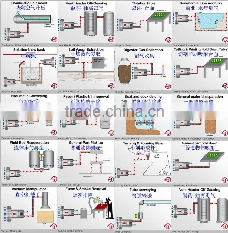 5500w side channel double Stage swimming pool heat vacuum pump for sale