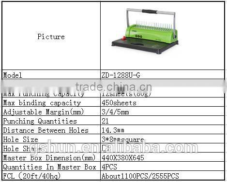 Double handle Comb Punch Binder
