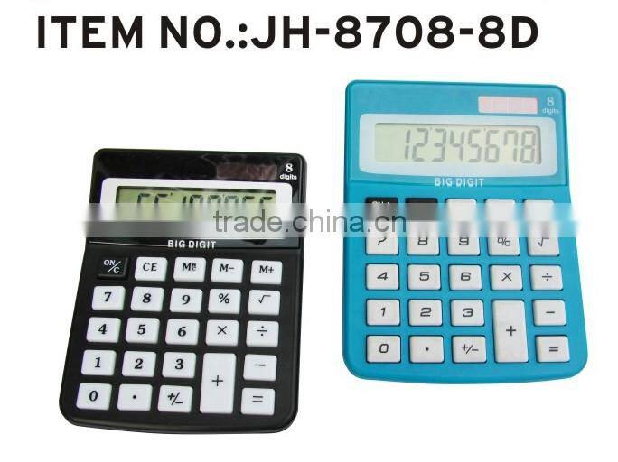 8 digits dual power electronic counter calculator,desktop calculator