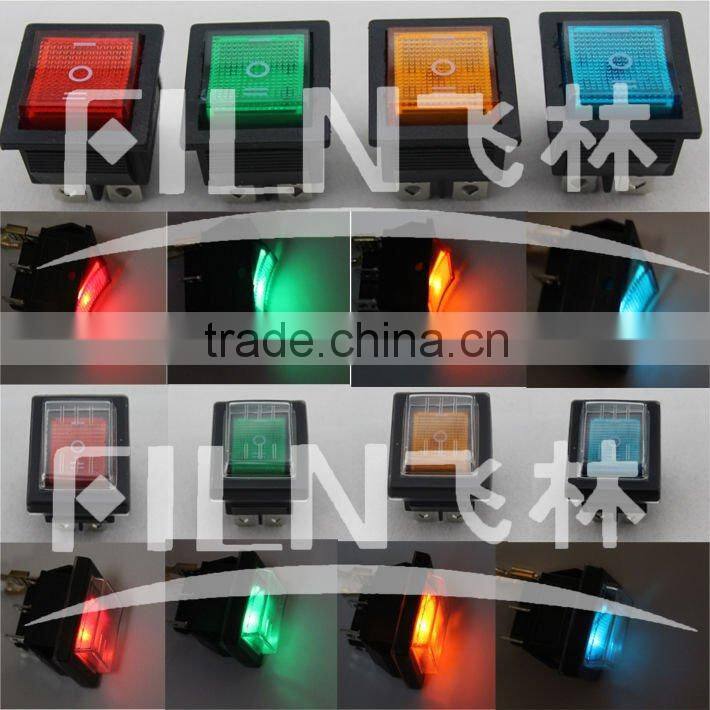 12V 24V 110V Green red blue yellow 6 pin yis rocker switch