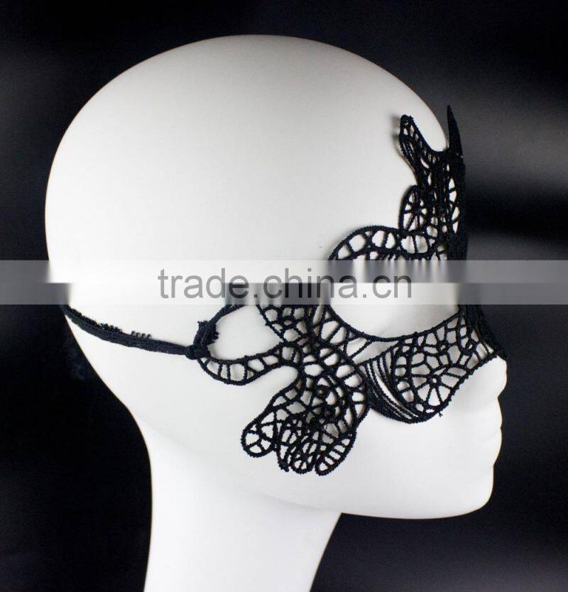 Wholesale tiger lace eye mask, masquerade lace party mask for birthday dance