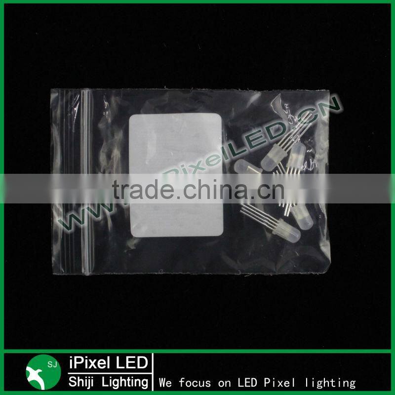 color mix straw hat 8mm rgb pixel led IC inside full color