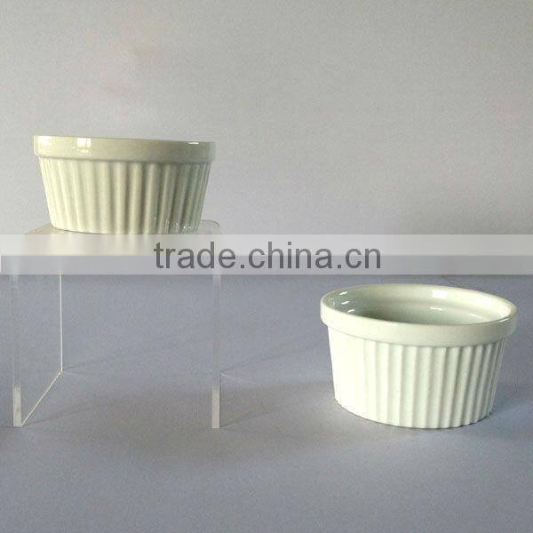110ml and best sell white ceramic cake cup
