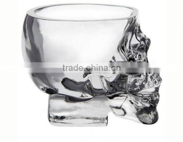skull glass cup / Wholesale skull glass mug/cup