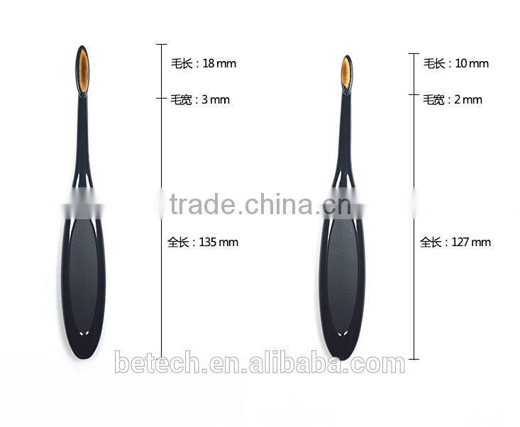 Newest 10PCs/Set Toothbrush Eyebrow Eyeliner Lip Oval makeup brush