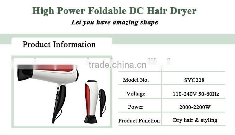 Professional electric ion hair dryer 3 Speed Settings Hot/Cold wholesale Air Collection Secador De Cabelo