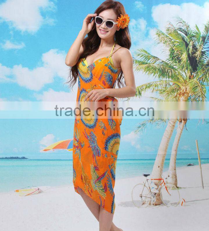 New Sexy Open Back One Piece Wrap Beach Dress Swim Wear Bikini Cover Up Summer Dress Online