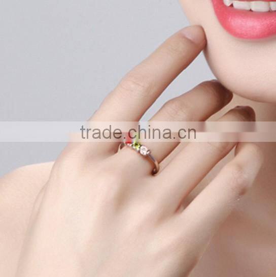 2014 White Gold GP 2ct Round Cut Crystal Diamond Women Engagement Ring