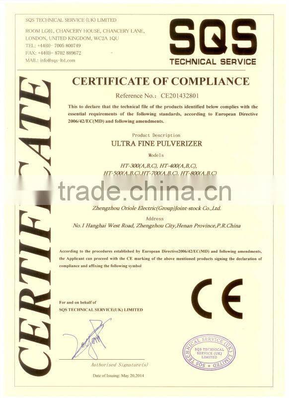 with CE China Top sale no dust pulverizer to fine 100-6000 mesh for various material