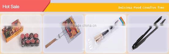 Newly Style 3pcs Mental BBQ Tool Set with wooden Handle for Barbecue