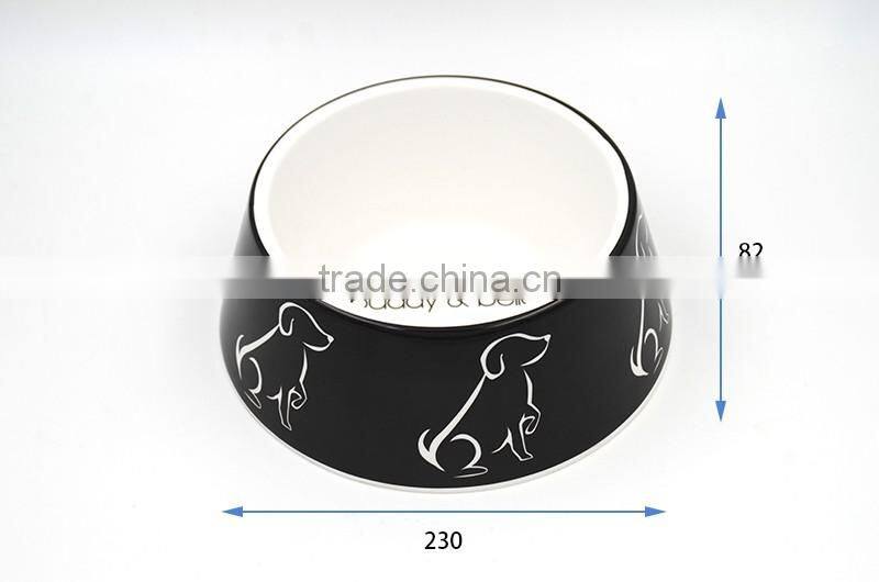 Anti-slip bottom base safe melamine pet feeding bowl, dog feeder