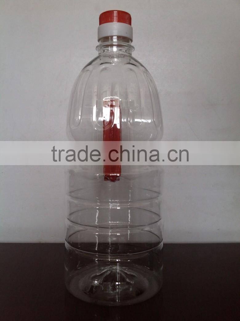 Crude bulk type processing and cooking use cooking oil bottle for plastic with handle 1.8L