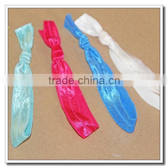 Glitter Elastic Hair Ties Knotted Hair Ties Ponytail Holders For Girls