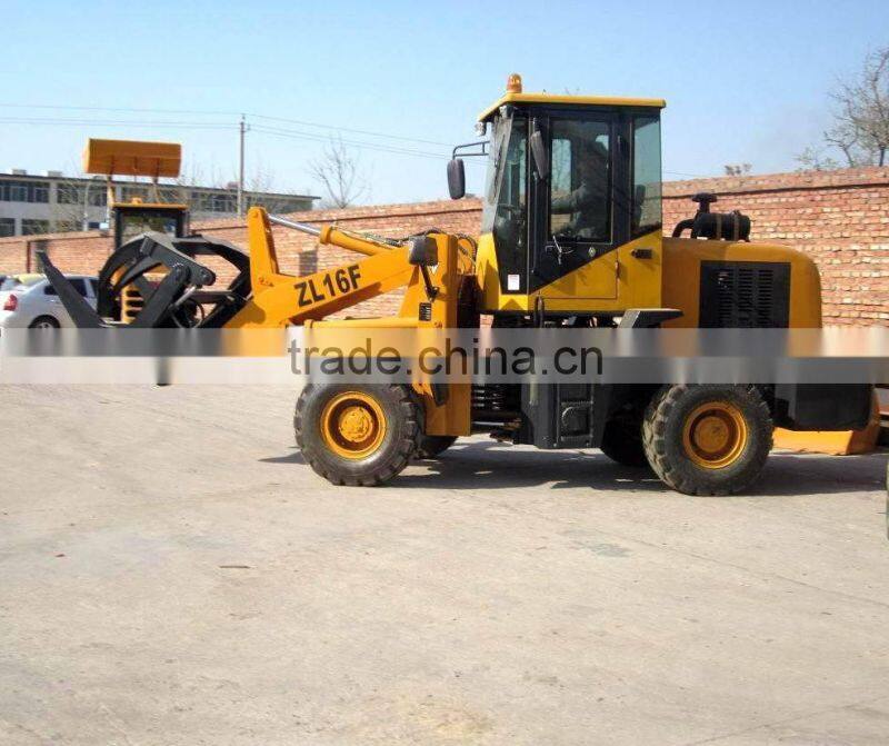 Mini wheel loader ZL16F, with CE certification,with cab or sunshade