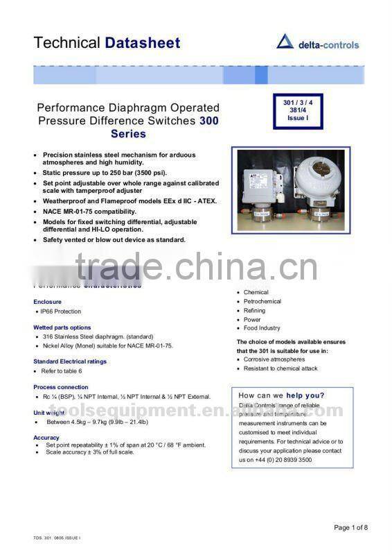 Pressure switch Delta-control 300 Series