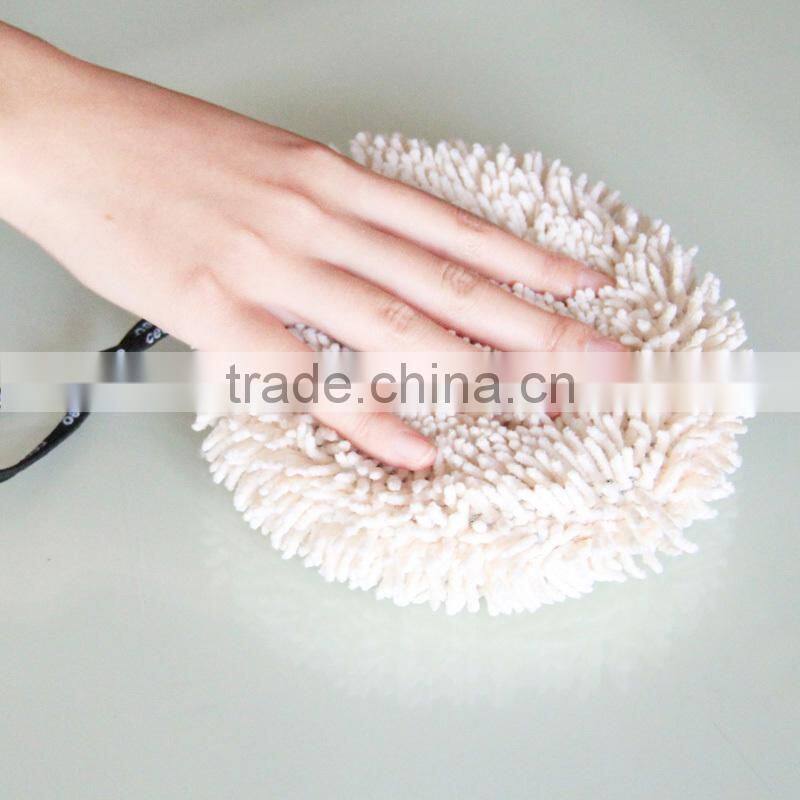 Cute Round Microfiber Chenille cleaning sponge