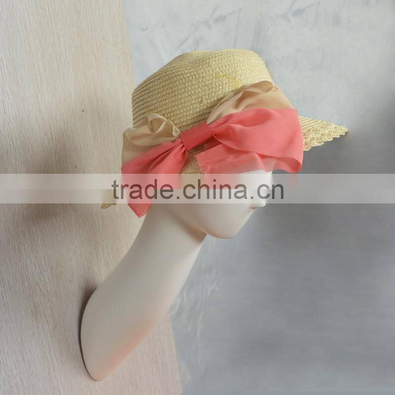 White Wall Mounted Female Head Deal for hats, scarves and sunglasses for home or retail store