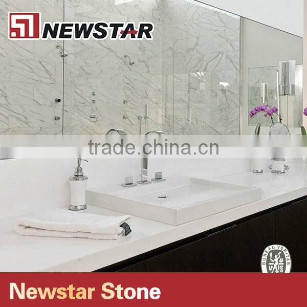 Newstar hotel white quartz bathroom top