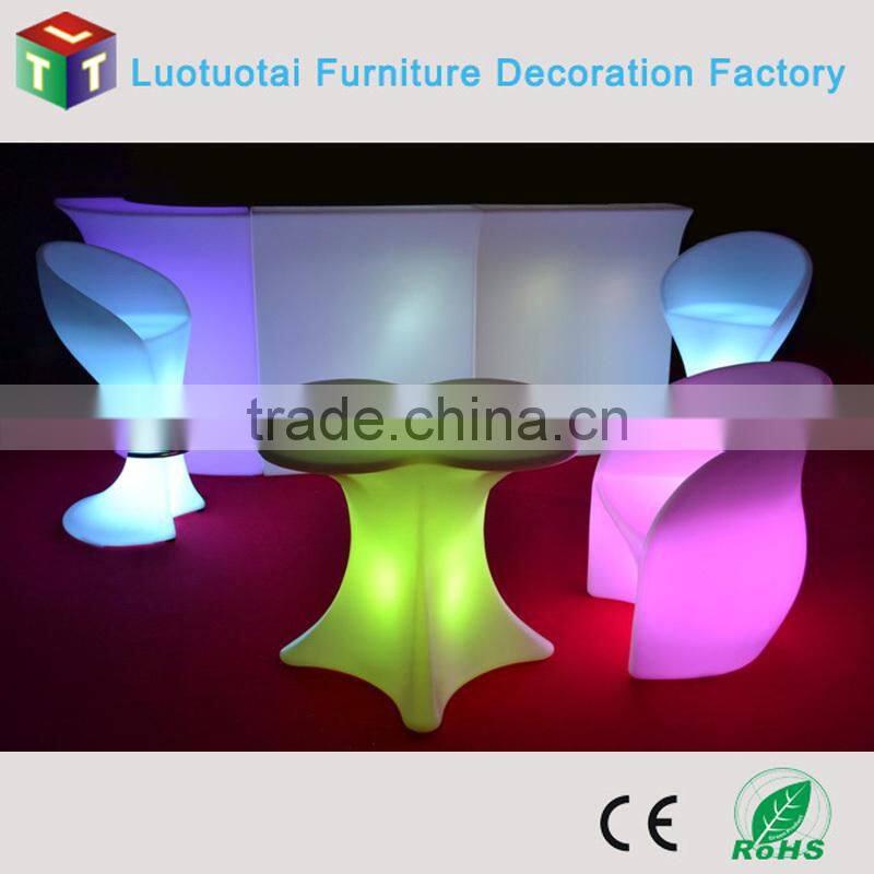 PE plastic/remote control/RGBW glow bar furniture/event nightclub LED Bar Counter