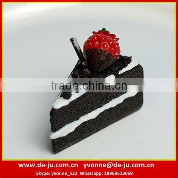 Birthday Gift Black Mousse Strawberry Cake Candle