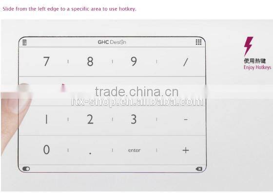 Hot selling Ultra-thin Smart Keypad , Intelligent Tourch Board of glass Number keyboard For Macbook