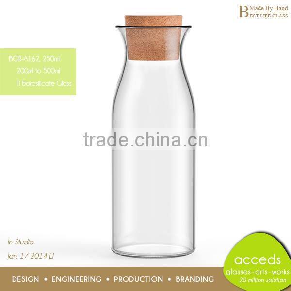 Custom Heat Resistant Clear 250ml Milk Bottle