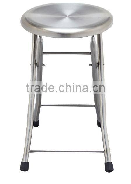 high quality brushed stainless steel morden folding chair for hotels restaurant office home garden LQ-ZD001