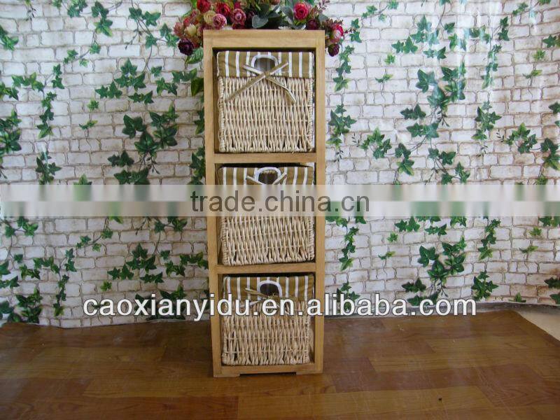 european style woven baskets cabinets wooden home decorative furniture