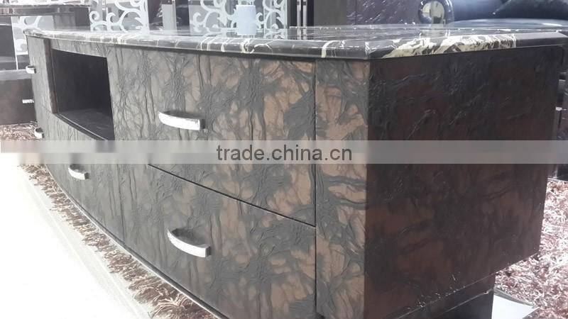 foshan cohen unique design mdf storage cabinets thick marble top center tables