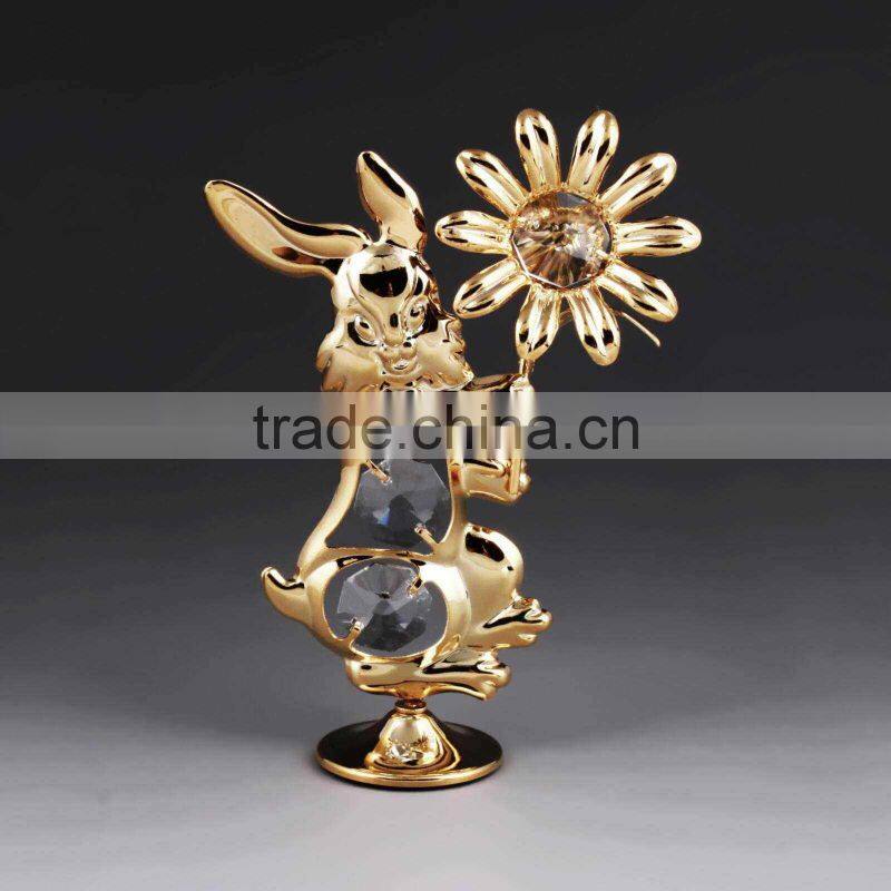 24k gold plated sunflower for Home Decor