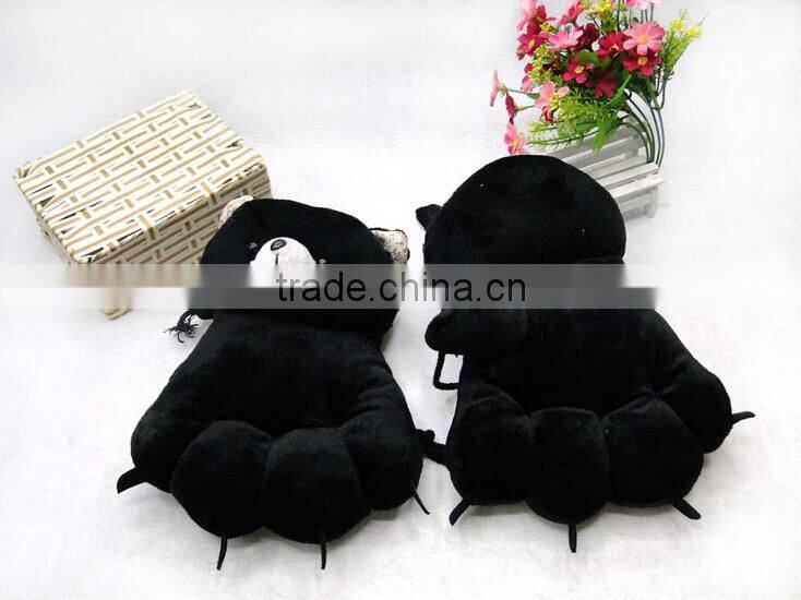 Warming animal bear paw plush gloves