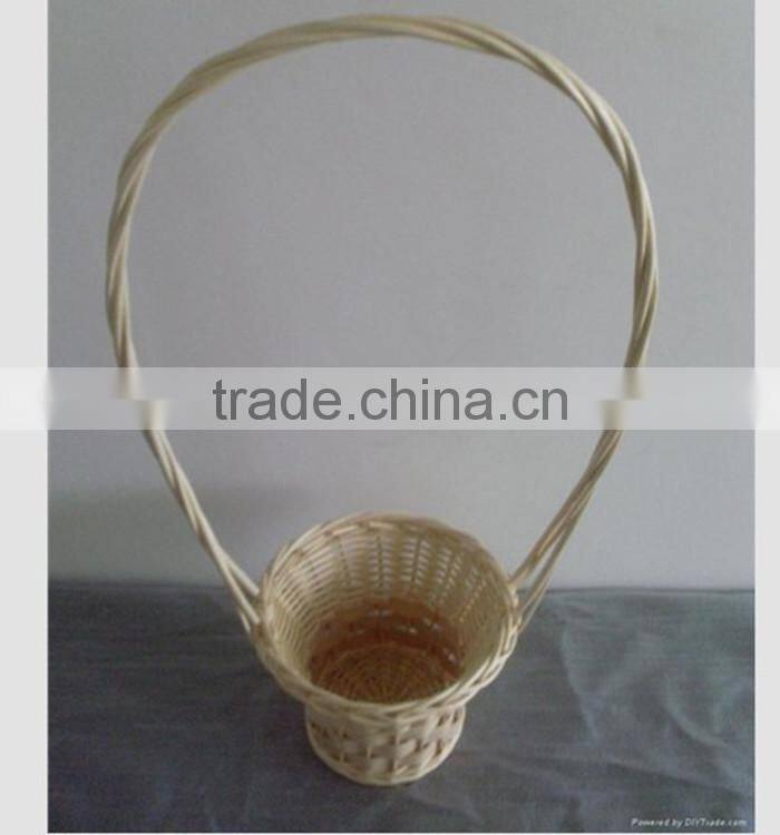 garden art decoration wicker basket / indoor decoration basket flowerpot/vintage garden wicker basket