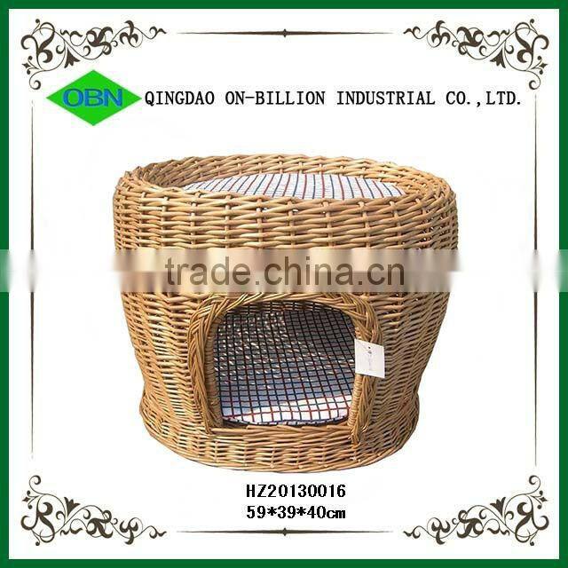Cheap willow wicker basket for dog