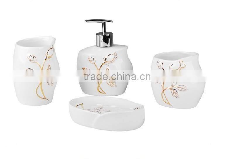 Ceramic elegant Bathroom Accessories Bath Set
