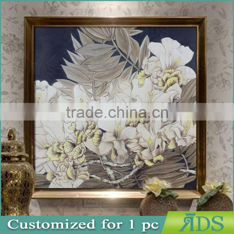 Beautiful flower designs fabric painting for wall art decor