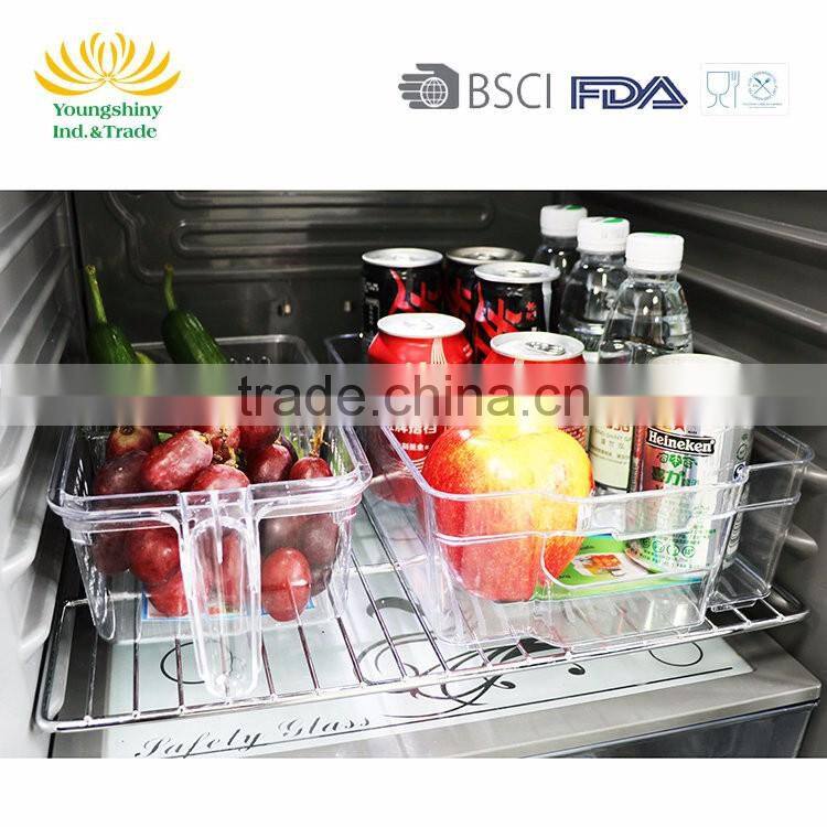 Fridge & freezer bin w/handle dish drainer rack