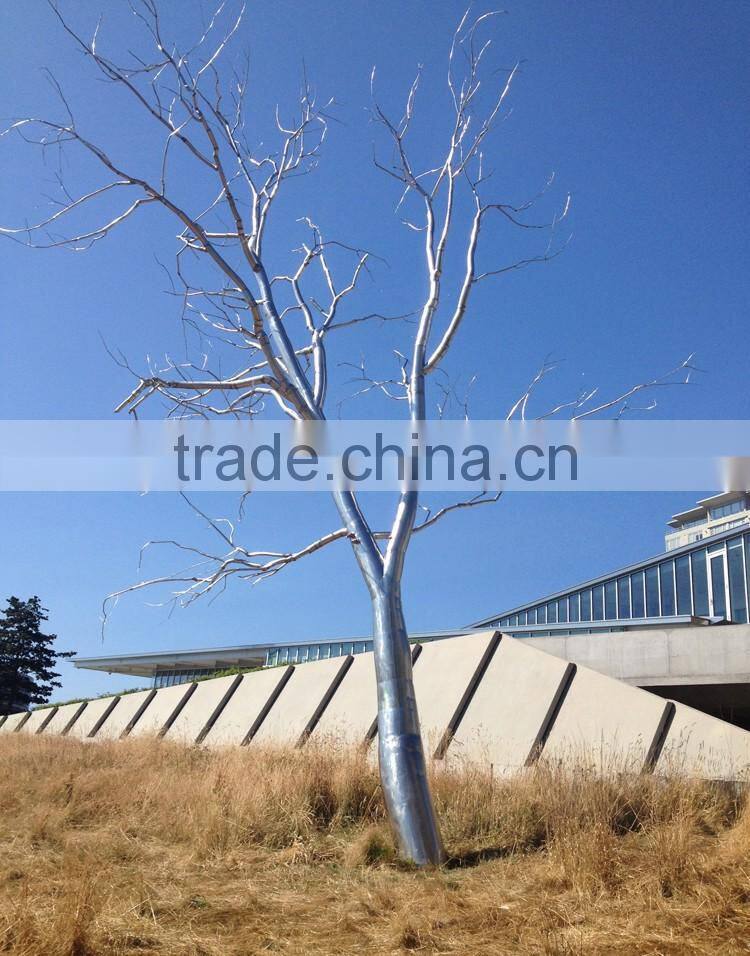 contemporary outdoor sculpture metal tree sculpture for city