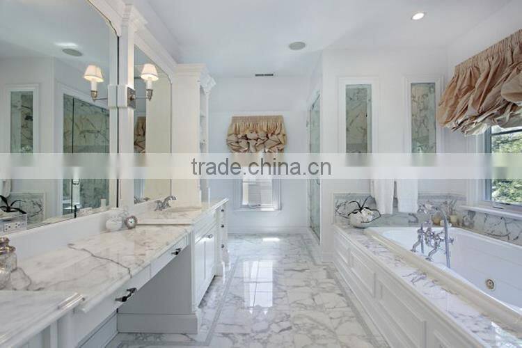 Export heat resistance natural stone cheap guangxi white marble tile