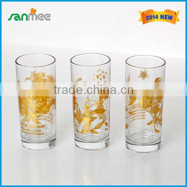 2014 New Product China Wholesale Glassware Golden Colored Glass Cup