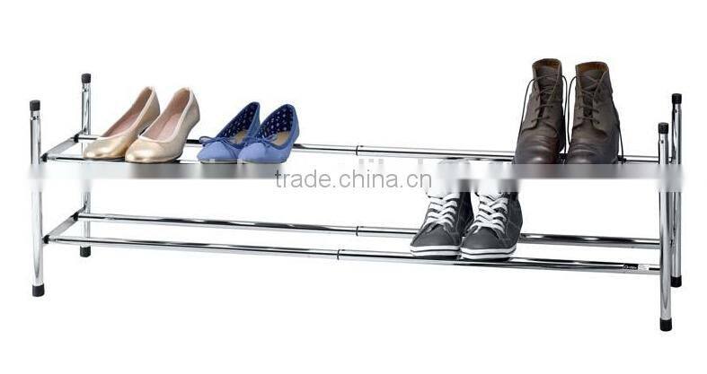 2- Tier Extendable Shoes Rack Shoes Stand Organiser for up to 10 Pairs of Shoes