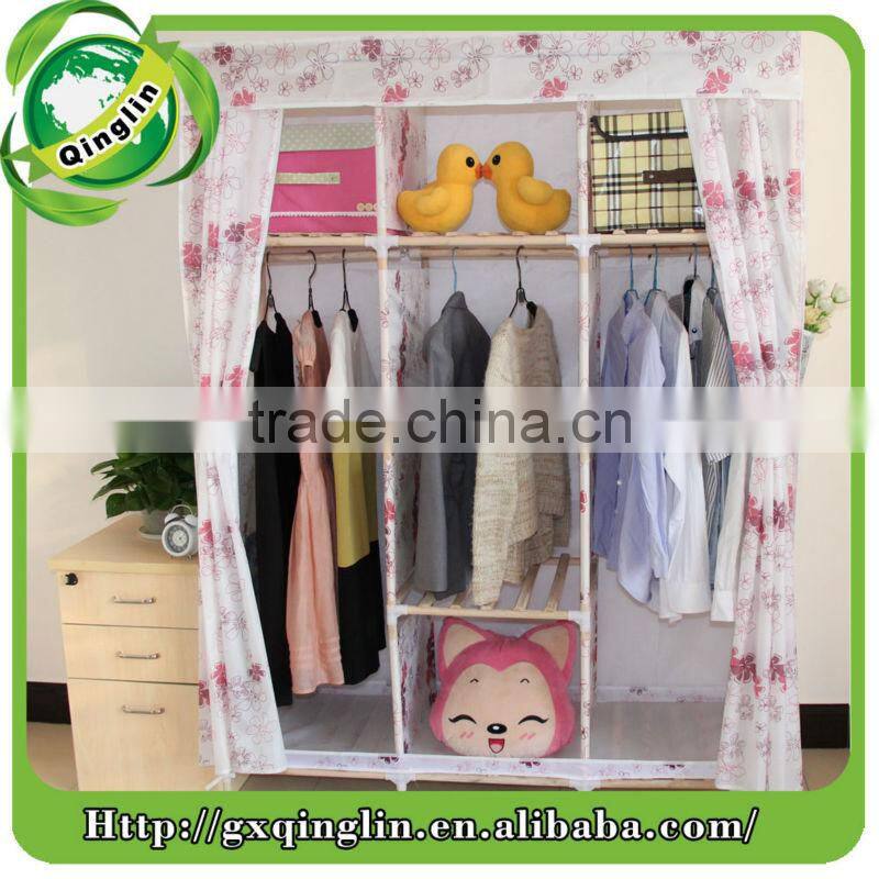 Non woven fabric portable wardrobe closet storage cabinet shipping from china