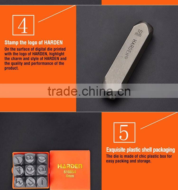 Professional 4mm 9PCS Steel Number