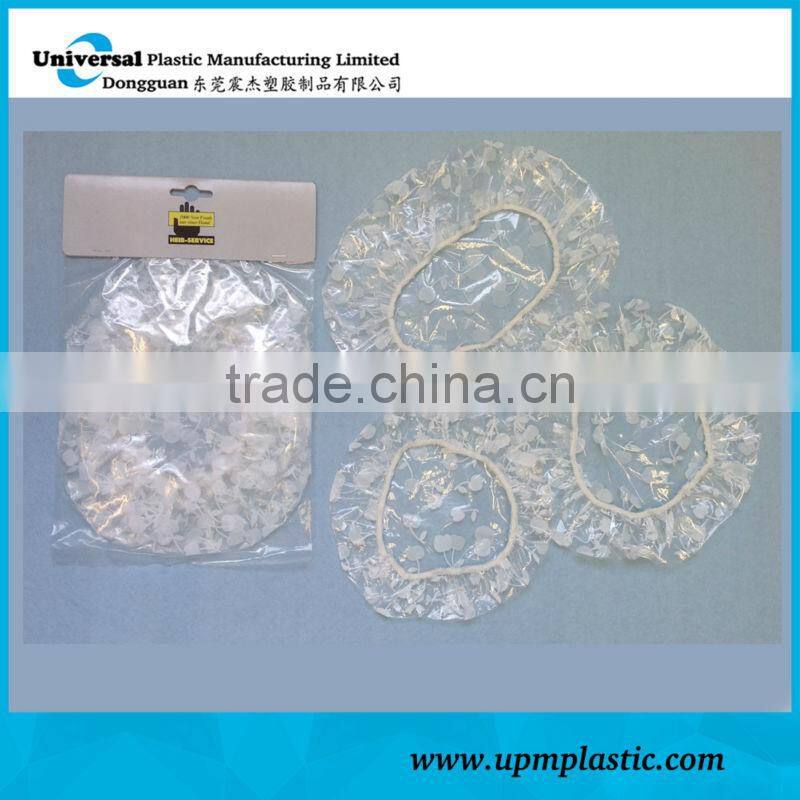 One time use LDPE hotel disposable shower cap