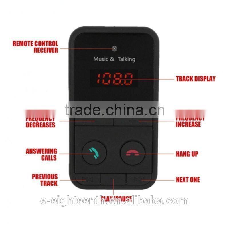 2016 Wireless Bluetooth handsfree FM Transmitter Modulator Car MP3 Player SD USB LCD Remote